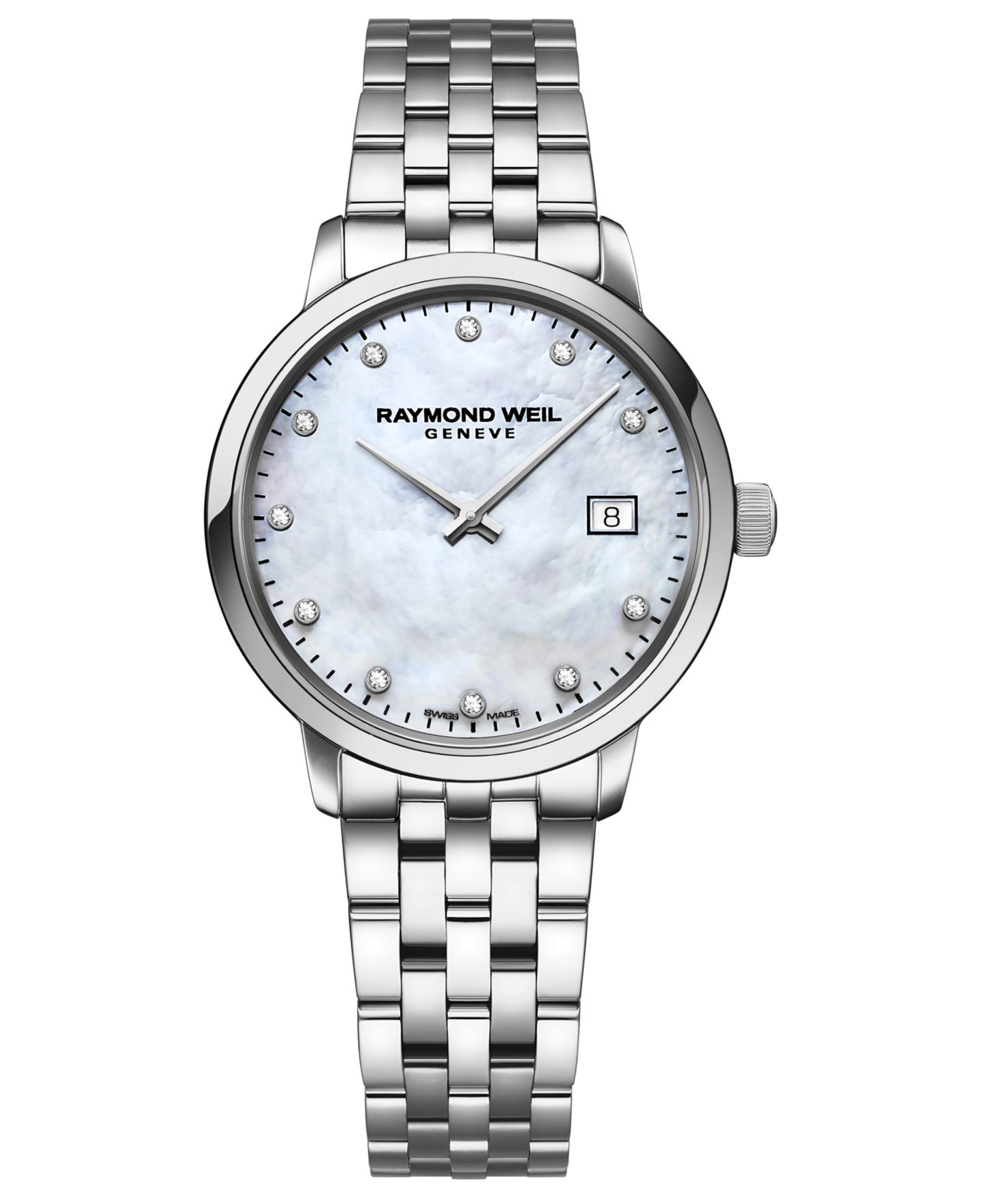 Женские часы Raymond Weil Swiss Toccata Diamond-Accent Stainless Steel Bracelet Watch 29mm — фото 1