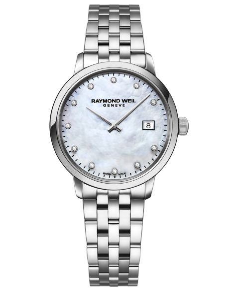 Женские часы Raymond Weil Swiss Toccata Diamond-Accent Stainless Steel Bracelet Watch 29mm