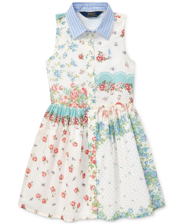 Polo Ralph Lauren Toddler Girls Floral Cotton Shirtdress & Reviews 