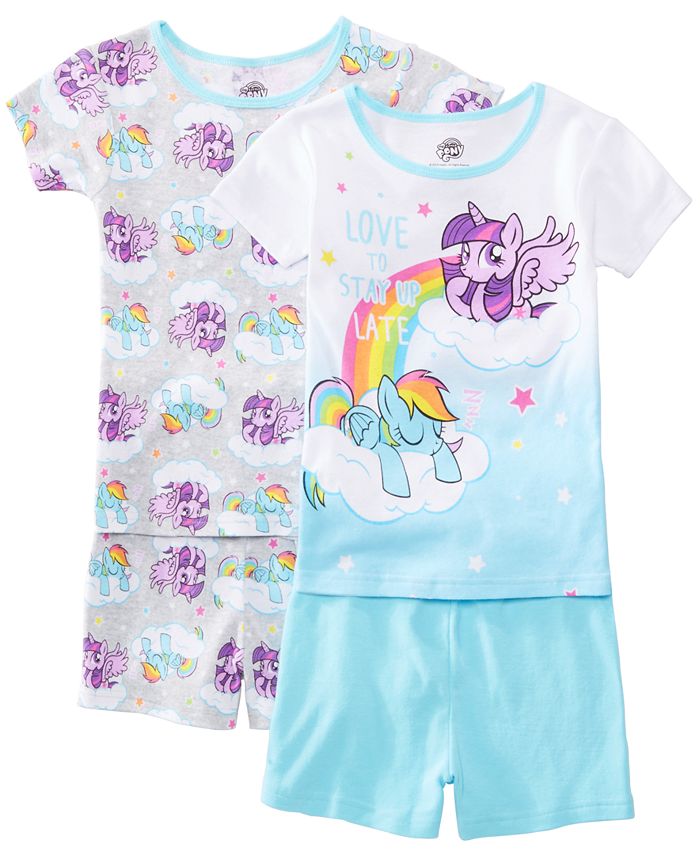 AME Little & Big Girls 2-Pack My Little Pony Graphic Cotton Pajamas ...