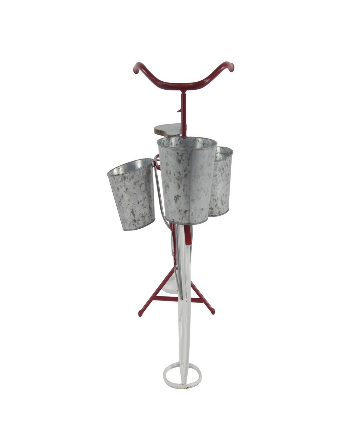 Red Tin Vintage Planter, 23 x 31 x 15