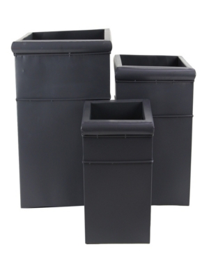 Rosemary Lane Set of 3 Modern Square Metal Planters