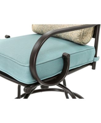 Hanover Montclair 3-Piece High-Dining Set with 2 Swivel Chairs and a 33" Square Table - 36.2" x 33" x 87.9"