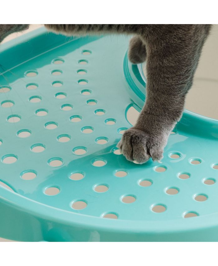 IRIS USA Top Entry Cat Litter Box with Scoop Macy