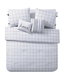 Farmhouse Reversible Stripe Comforter Set Collection