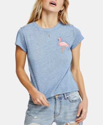 Free People - Beachy Keen Flamingo-Graphic T-Shirt