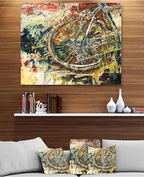Design Art Designart Mountain Bike Oil Painting Abstract Metal