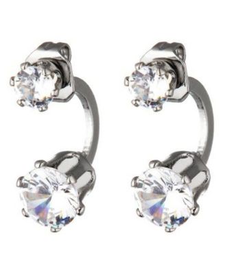Double Cubic Zirconia Stone Ear Huggie