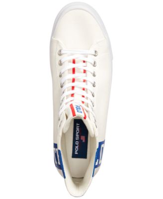 Polo Ralph Lauren Solomon II New York High Top Sneakers Mens 8 D White Blue Polo Ralph Lauren Solomon II New York High Top Sneakers Mens  main image 3