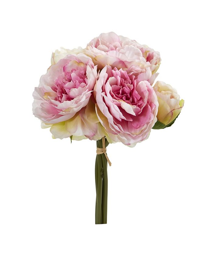 Nearly Natural - Peony Bouquet Artificial Flower (Set of 6)