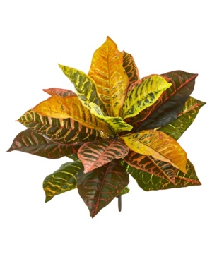 Nearly Natural 21" Garden Croton Artificial Plant (real Touch) (set Of 4) In Mixed