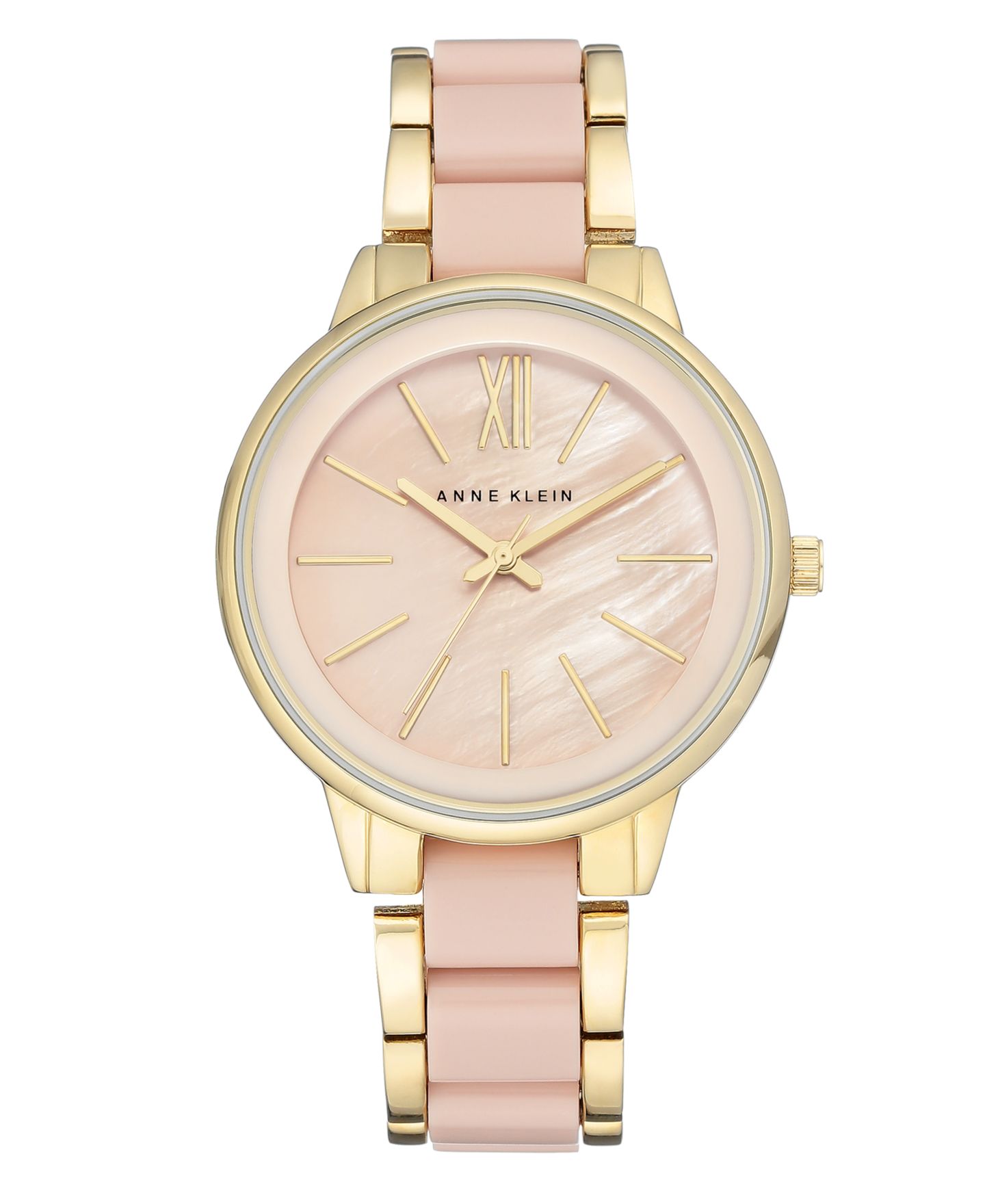 Женские часы Anne Klein Blush с золотистым звеньевым браслетом, 37 мм — фото 1