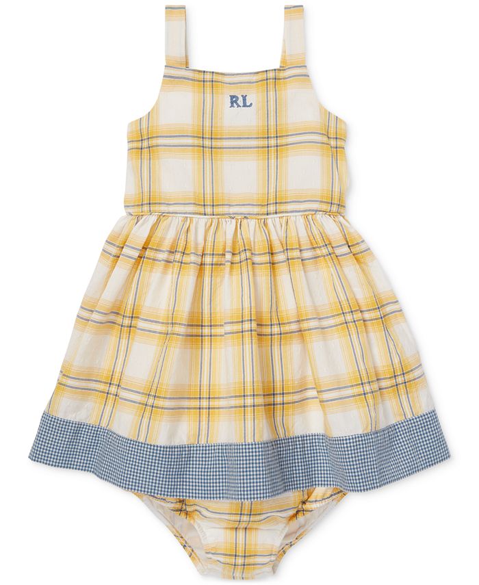 Polo Ralph Lauren Baby Girls Plaid Cotton Dress & Bloomer Macy's