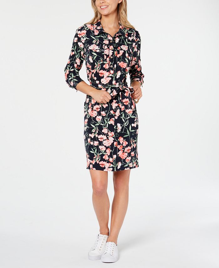 Tommy Hilfiger Floral-Print Dress, Created for - Macy's
