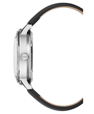 Kenneth Cole New York Men's Leather Strap with Skeleton Automatic Dial, 41MM