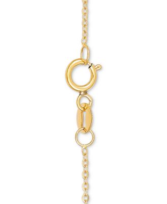 Mirror Cable Link 16" Chain Necklace (1-1/4mm) in 14k Gold