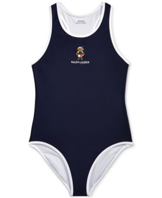 Polo Ralph Lauren - Toddler Girls Scuba Bear One-Piece Swimsuit