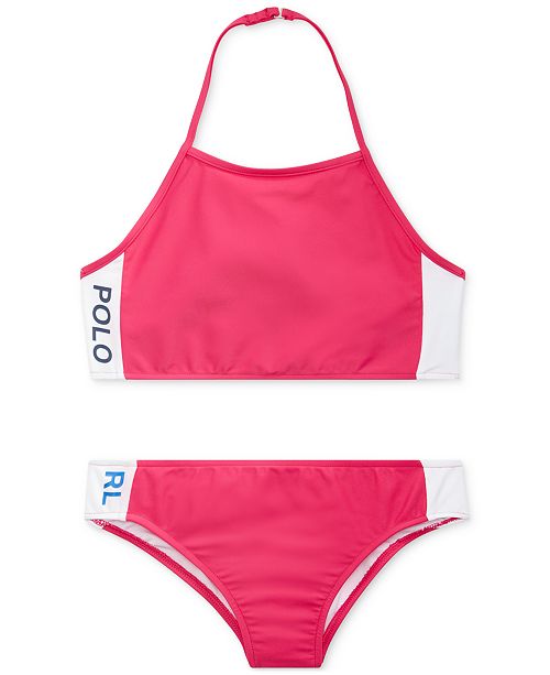 Polo Ralph Lauren Big Girls Solid TwoPiece Swimsuit & Reviews Swimwear Kids Macy's