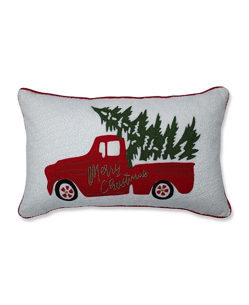 Pillow Perfect Red Christmas Truck Lumbar Pillow Reviews