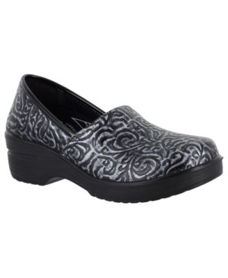 silver clogs womens