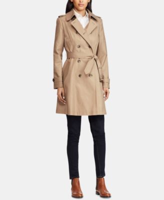 Petite Double Breasted Trench Coat, Created for Macy's