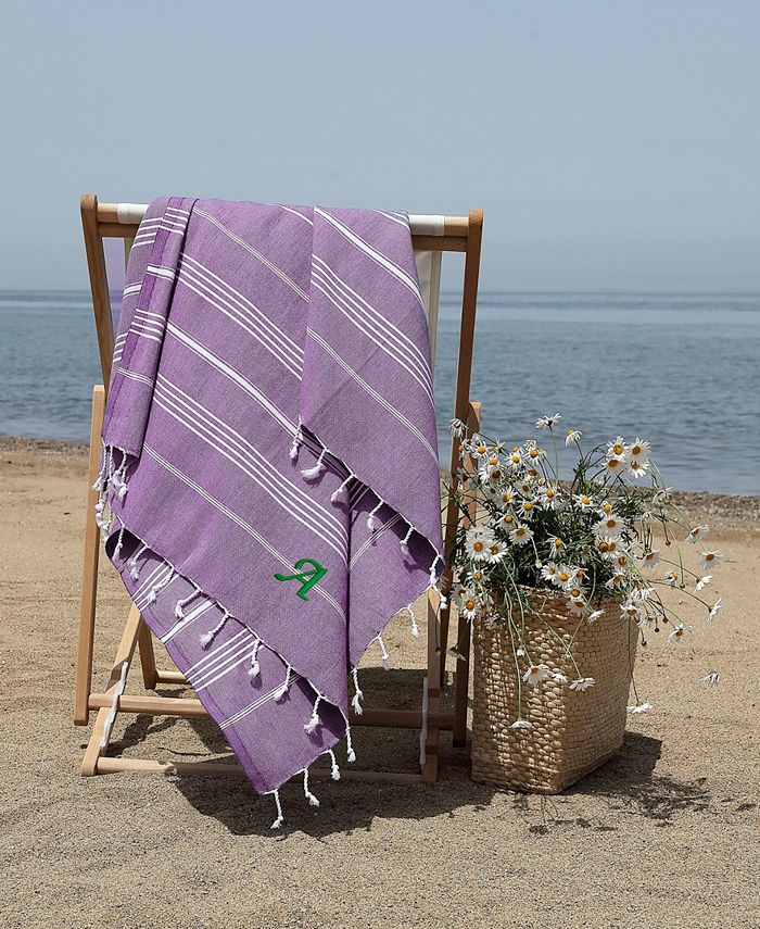 Linum Home Personalized Lucky Pestemal Beach Towel - Macy's