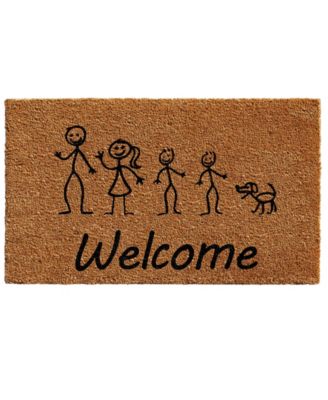 Home & More - Stick Family 18" x 30" Coir/Vinyl Doormat