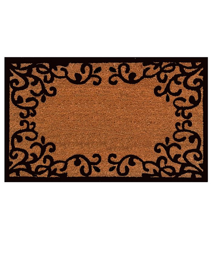 Home & More Chateaux Coir/Vinyl Doormat, 18" x 30" Macy's