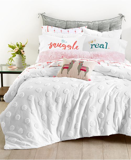 Martha Stewart Collection Chenille Dot 3 Pc King Comforter Set