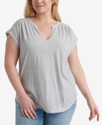 Lucky Brand - Plus Size Striped Top