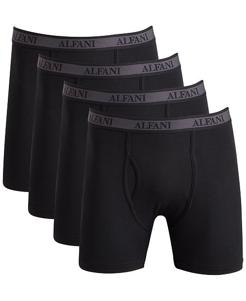 Alfani Men's 4-Pk. ALFATECH Microfiber Boxer Briefs, Created for Macy's ...