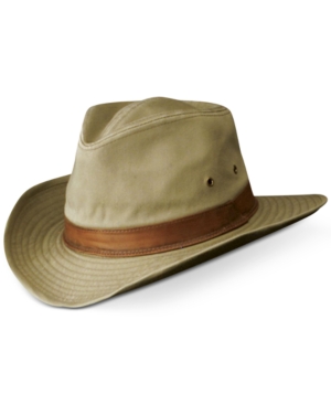 Dorfman Pacific Garment-Washed Twill Shapable Outback Hat