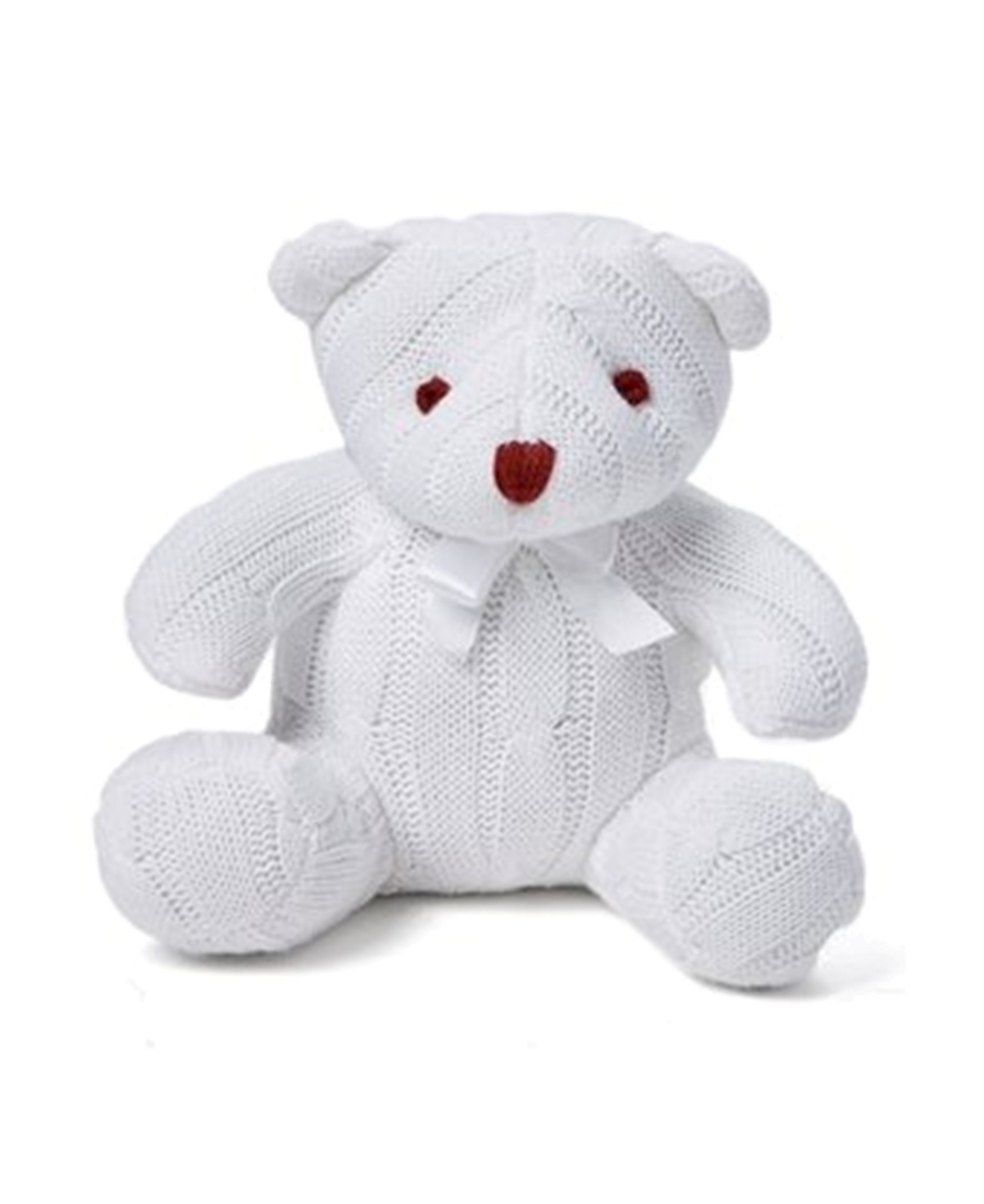 3 Stories Trading Baby Boys Or Baby Girls Cable Knit Snuggle Bear In White