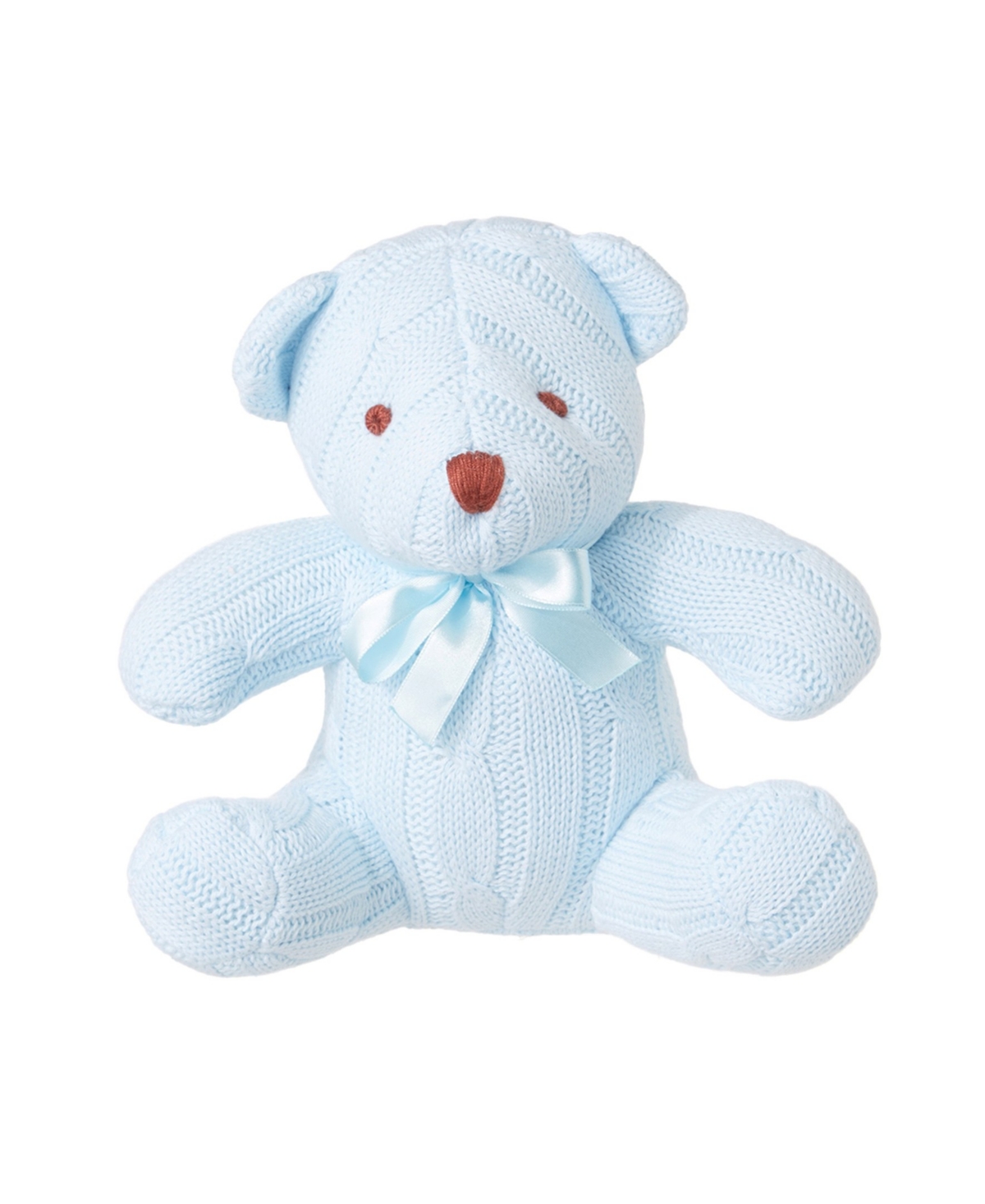 3 Stories Trading Baby Boys Or Baby Girls Cable Knit Snuggle Bear In Blue