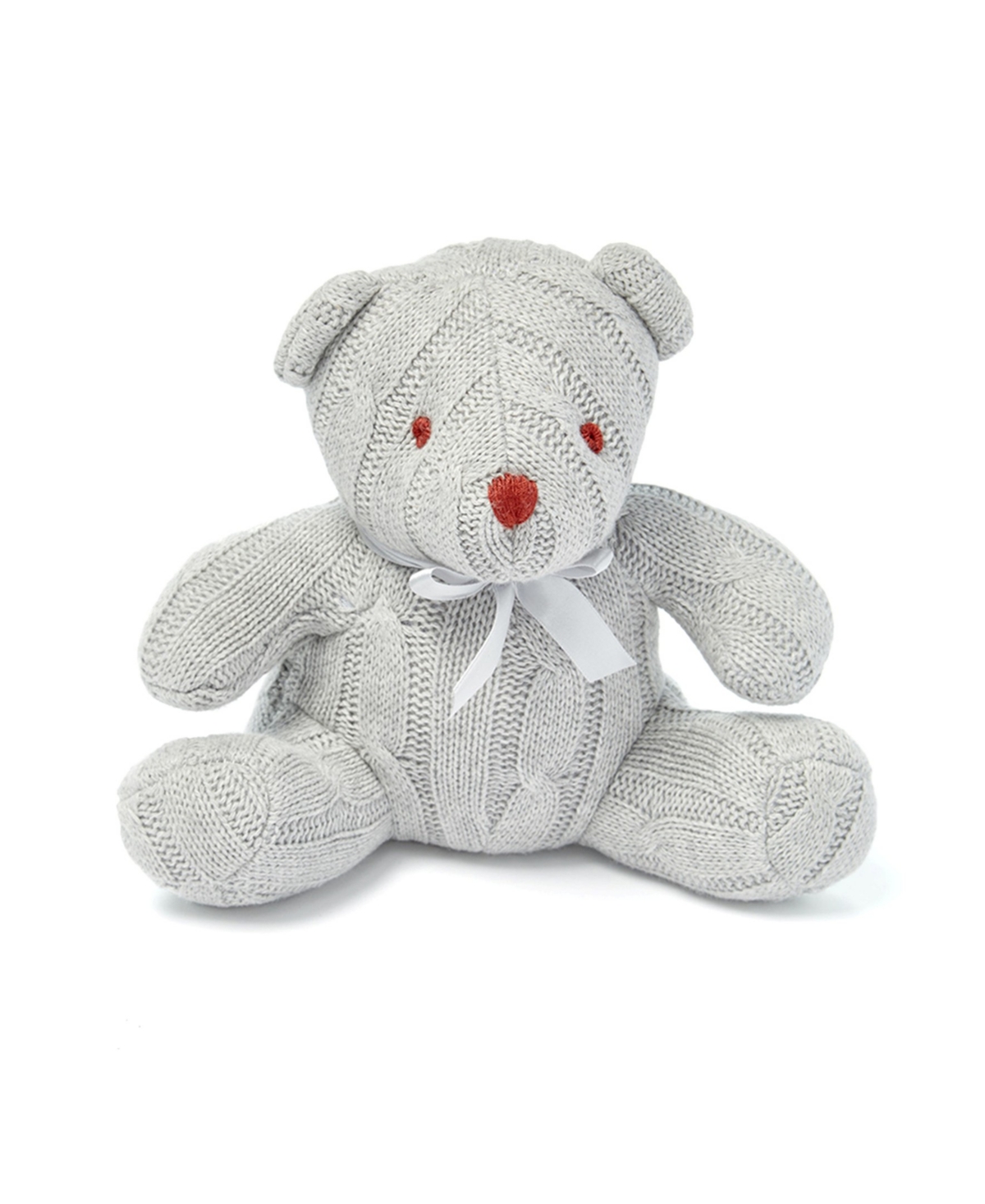 3 Stories Trading Baby Boys Or Baby Girls Cable Knit Snuggle Bear In Gray
