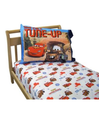 Photo 1 of Disney Cars Team Lightning McQueen 2 Pack Super Soft Fitted Toddler Sheet and Pillowcase Set