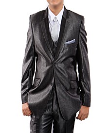 Notch Lapel Single Breasted 1 Button Vested Suits for Boys
