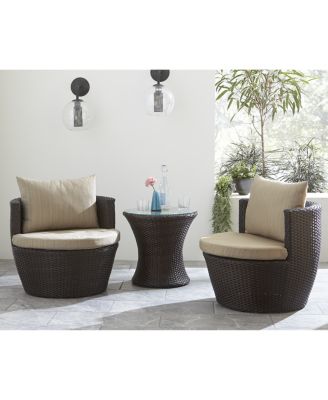Ballston PE Wicker 3-Pc. Chair Set