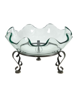 Ab Home Twyla Decorative Glass Pedestal Bowl In Clear