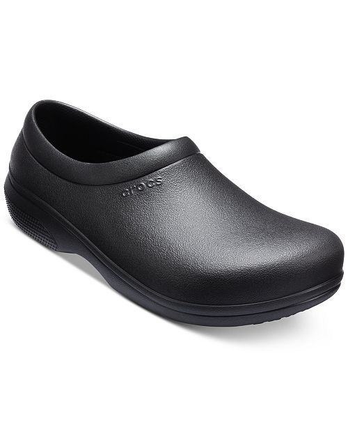 Crocs Men S On The Clock Work Slip On Clogs Reviews All