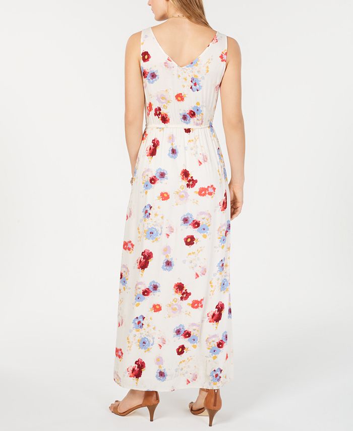 Lucky Brand Floral V-Neck Maxi Dress - Macy's