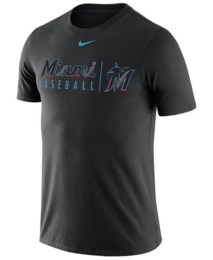 Nike Men's Miami Marlins Dri-FIT Practice T-Shirt - Macy's