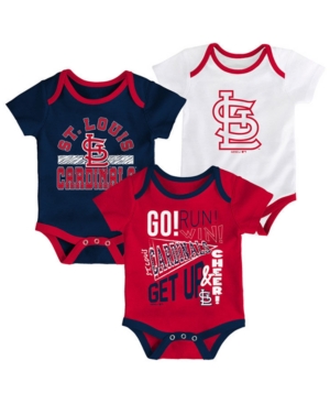 Outerstuff Baby St Louis Cardinals Newest Rookie 3 Piece Bodysuit Set