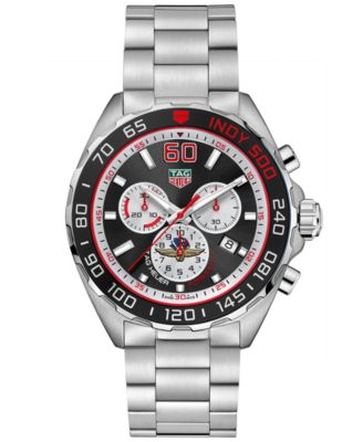 men's swiss chronograph formula 1 stainless steel bracelet watch 43mm