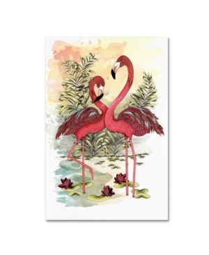 Trademark Global The Tangled Peacock 'flamingo Dance' Canvas Art In Multi