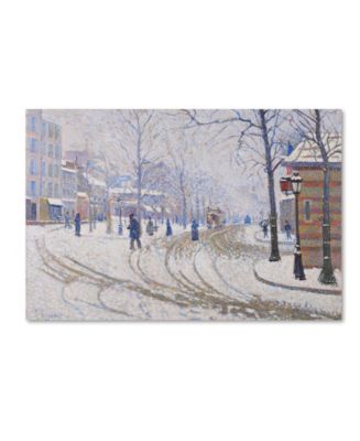 Paul Signac 'Snow Boulevard De Clichy Paris' Canvas Art - 24