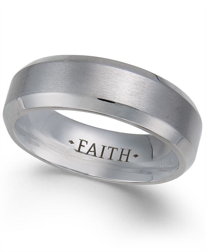 Macy s Men s Faith Beveled Cobalt Ring Macy s