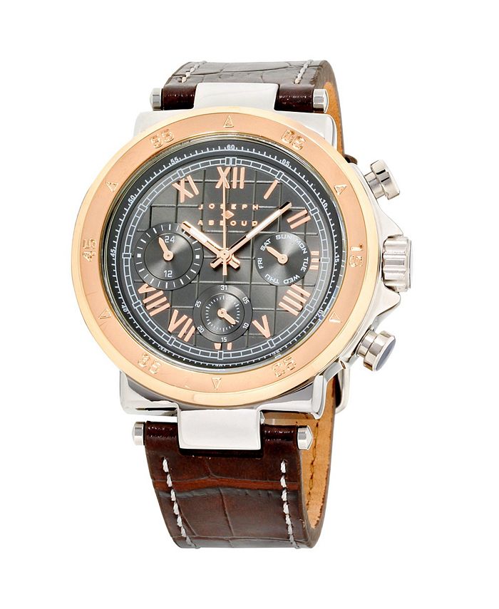 Joseph abboud men's leather watch hot sale