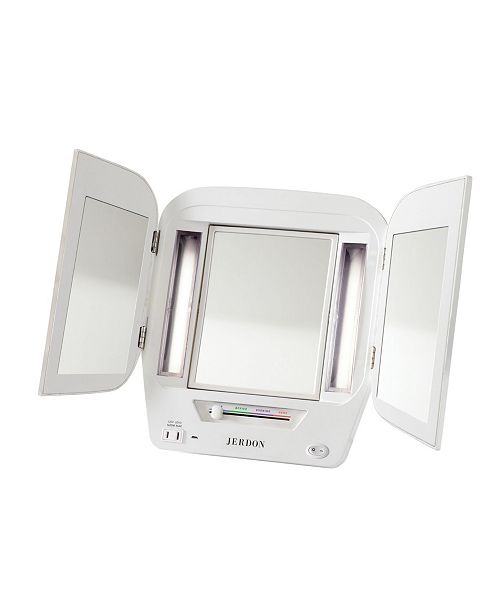 Jerdon The JgL12W Lighted Makeup Mirror & Reviews Bathroom