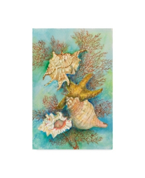 Trademark Global Joanne Porter 'shells In The Deep Green Sea' Canvas Art In Multi